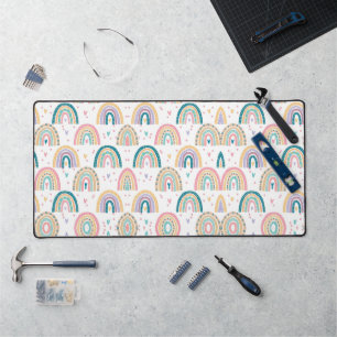 Desk Mat Rainbow Watercolor Schreibtischunterlage