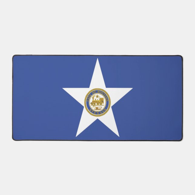 Desk Mat with flag of Houston City, Texas, USA Schreibtischunterlage (Vorderseite)