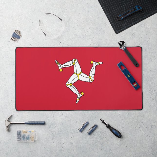 Desk Mat with flag of Isle of Man, UK Schreibtischunterlage (Arbeitsplatz)