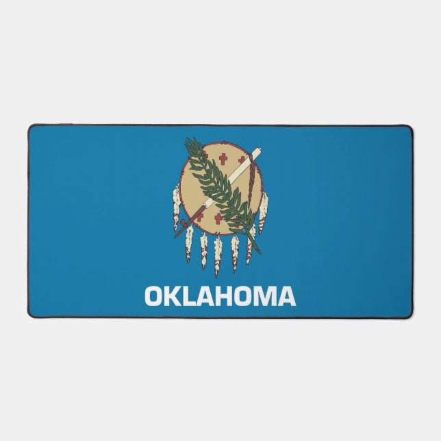 Desk Mat with flag of Oklahoma, USA Schreibtischunterlage (Vorderseite)