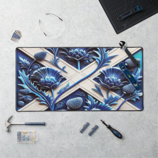 Desk Mat with flag of Scottish Thistles Schreibtischunterlage