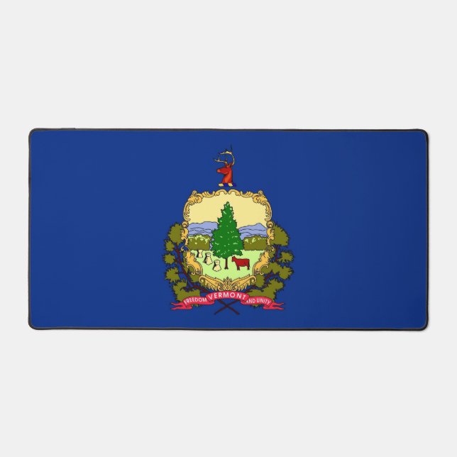Desk Mat with flag of Vermont, USA Schreibtischunterlage (Vorderseite)