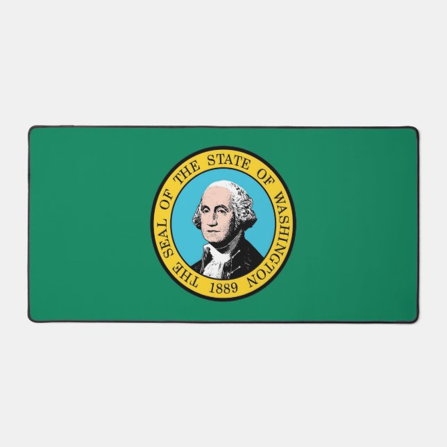 Desk Mat with flag of Washington State Schreibtischunterlage (Vorderseite)