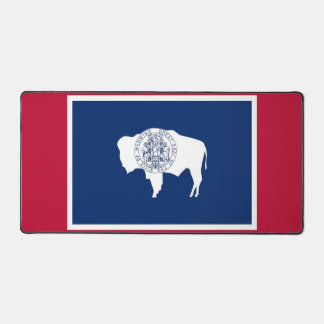Desk Mat with flag of Wyoming State Schreibtischunterlage