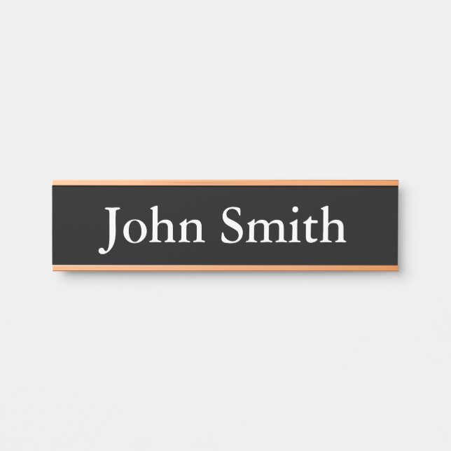 Desk Name Plate, Standard (2" x 8"), Silver Türschild (Vorderseite )