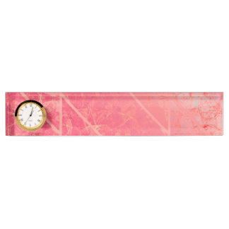 Desk Nameplate Pink Marble Texture Namensplakette
