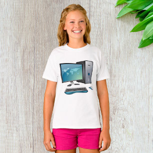 Desktop-Computer mit Monitor, Tastatur und Maus T-Shirt