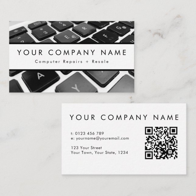 Desktop-Computer-Reparaturtechniker Visitenkarte (Vorne/Hinten)