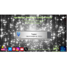 Desktop-Silbernamensplatte mit Logo und Slogan