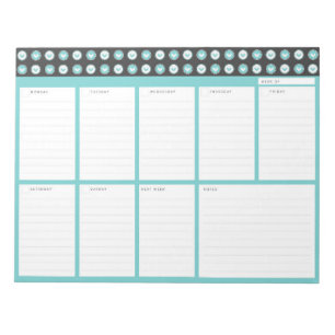 Desktop Weekly Organiser Note Pad Notizblock