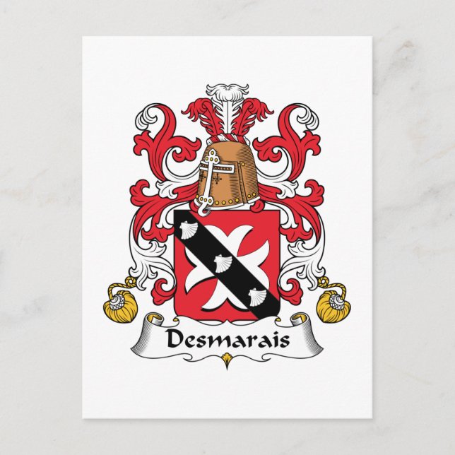 Desmarais-Familienwappen Postkarte (Vorderseite)