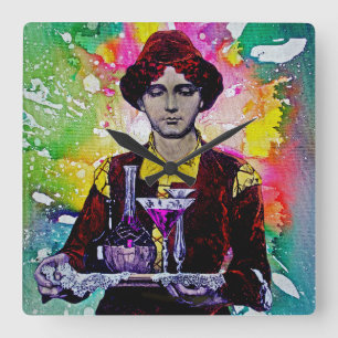 Desmond von Michael Moffa Quadratische Wanduhr