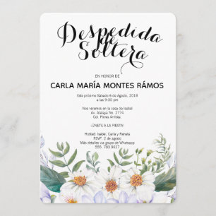 Despedida de Soltera Einladung En español