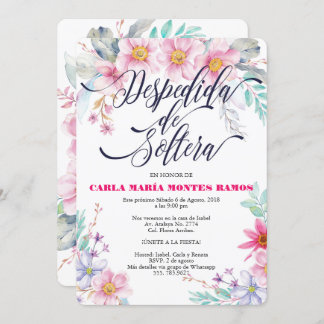 Despedida de Soltera Einladung En español