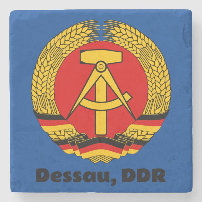 Dessau, DDR, Dessau, Deutschland (Ossi) Steinuntersetzer (Vorderseite)