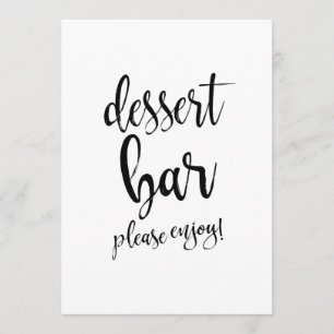Dessert Bar Affordable Calligraphy Wedding Sign Einladung