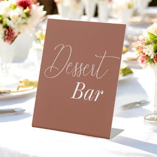 Dessert Bar Brown Terracotta Wedding Sockelschild