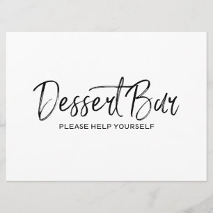 "Dessert Bar" Hochzeitszeichen   Stilvolle Handsch Einladung