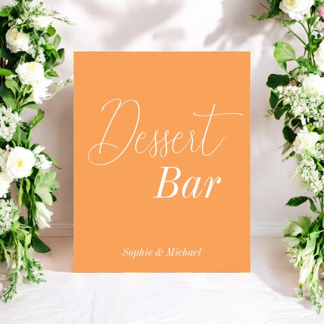 Dessert Bar Orange Babydusche Hochzeit Poster (Von Creator hochgeladen)