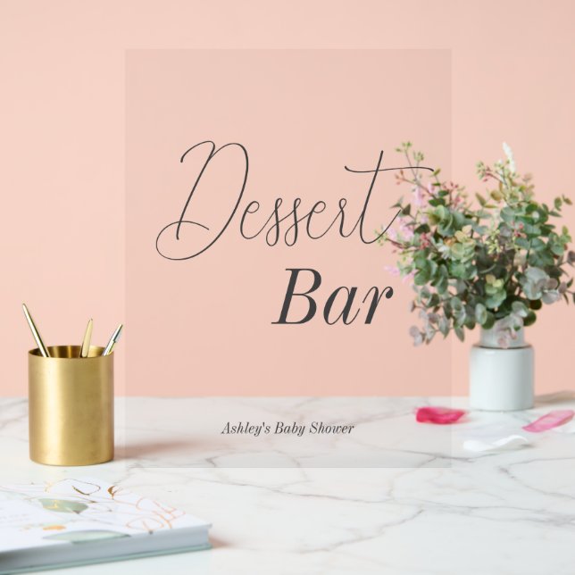 Dessert Bar Wedding Baby Dusche Acrylschild (Hochzeit)