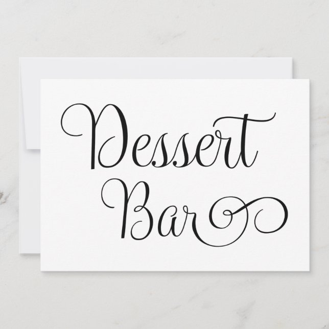 Dessert Bar Wedding Sign Einladung (Vorderseite)