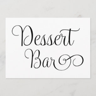 Dessert Bar Wedding Sign Einladung