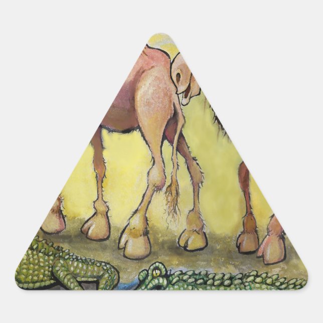 Dessert Beasts Dreieckiger Aufkleber (Vorderseite)