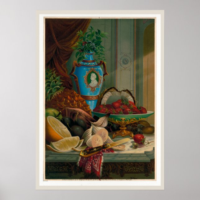 Dessert. Chromolithographien; Stillleben druckt 19 Poster (Vorne)