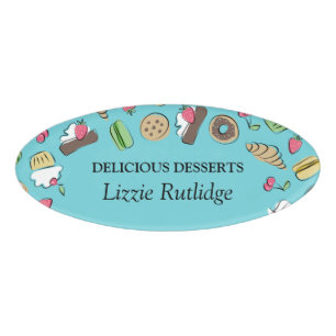 Dessert Doodles Bäckerei Namenschild
