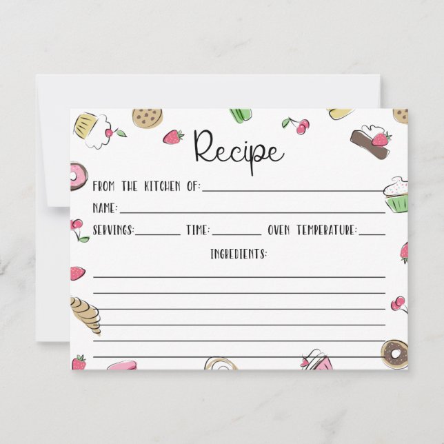 Dessert Doodles Rezept Card (Vorderseite)