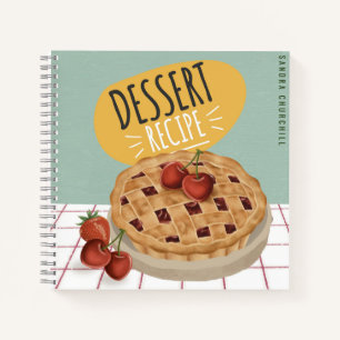 Dessert Kochbuch Backwaren Rezept Personalisiert Notizbuch