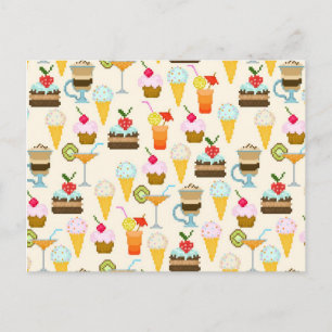Dessert Postkarte