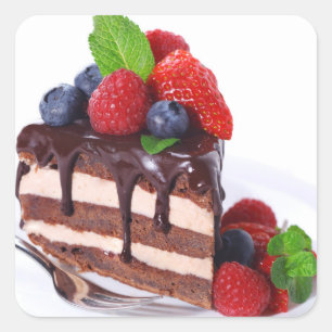 DESSERT! QUADRATISCHER AUFKLEBER