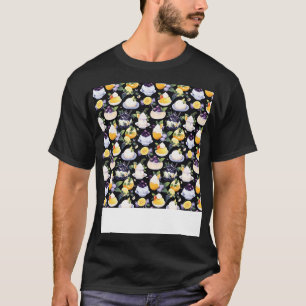Dessert Seamless Pattern Patisserie Kawaii Niedlic T-Shirt