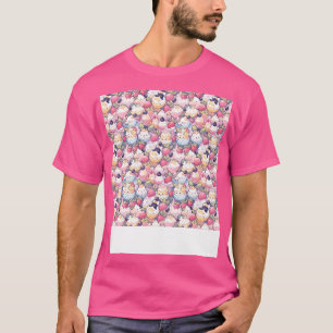 Dessert Seamless Pattern Patisserie Kawaii Niedlic T-Shirt