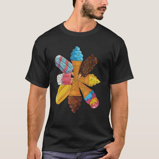 Dessert Sweet Feinschmecker Ice Creme Summer Food  T-Shirt (Vorderseite)