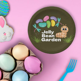 Dessert-Teller Ostern Jelly Beans Gartenparty Pappteller