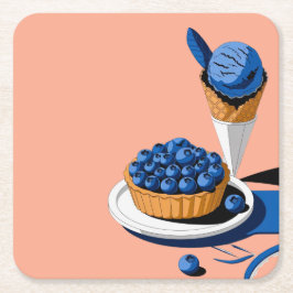 Dessertdekor Rechteckiger Pappuntersetzer