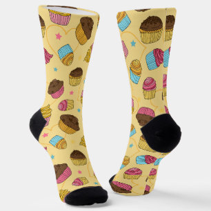 Dessertkuchen und Muffins Gemustert Socken