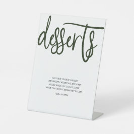 Desserts Menü Hochzeit Kunstrasen Sockelschild