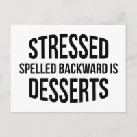 Desserts mit Stressbuchstaben