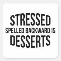 Desserts mit Stressbuchstaben