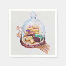 Desserts unter dem Glasdach Serviette