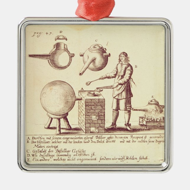 Destillierende Ausrüstung Ornament Aus Metall (Vorne)