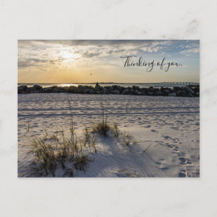 Destin Beach Florida Jetty Sunset Denken Sie an Si Postkarte