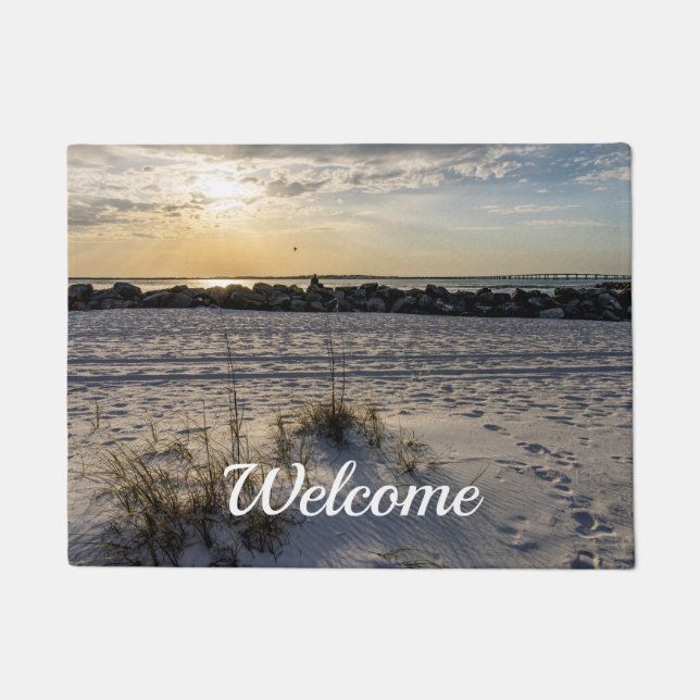 Destin Beach Florida Jetty Sunset Doormat Fußmatte (Vorderseite)