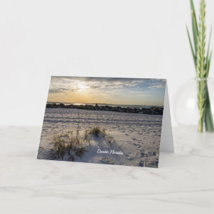 Destin Beach Florida Jetty Sunset Grußkarte Karte
