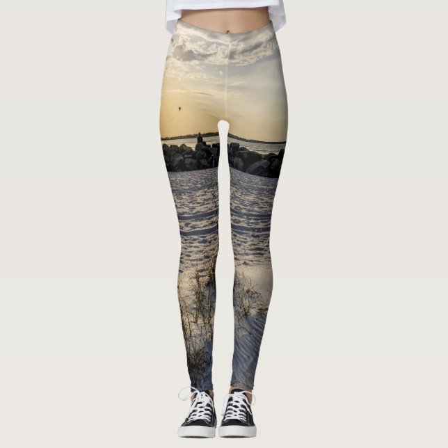 Destin Beach Florida Jetty Sunset Leggings (Vorderseite)