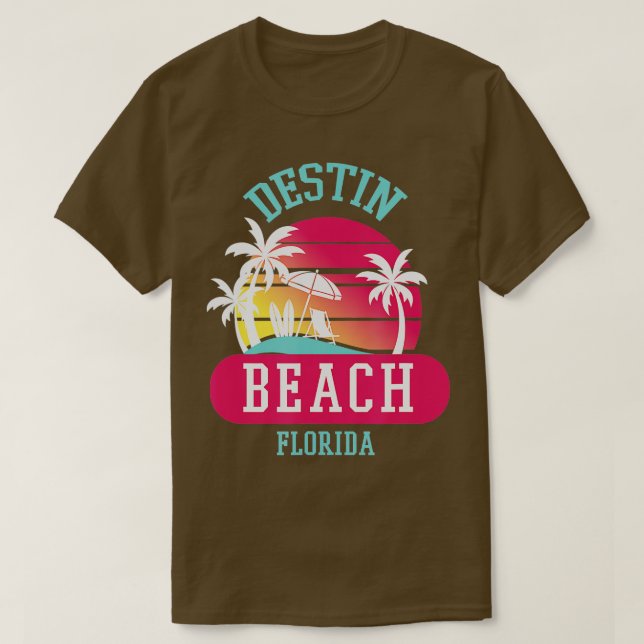 Destin Beach Florida Retro Sonnenuntergang Männer  T-Shirt (Design vorne)