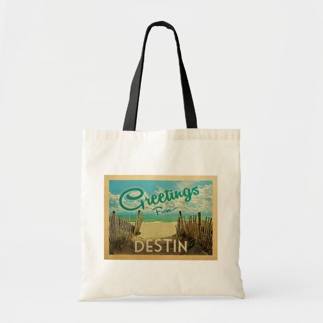 Destin Beach Vintage Travel Tragetasche (Vorne)